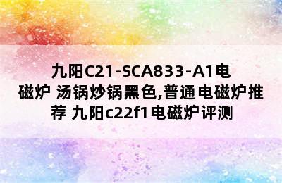 九阳C21-SCA833-A1电磁炉+汤锅炒锅黑色,普通电磁炉推荐 九阳c22f1电磁炉评测